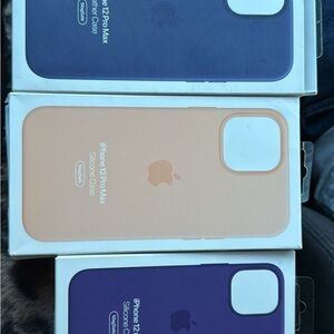 Apple Silicone & Leather Case (iPhone 12 Pro Max & Mini)